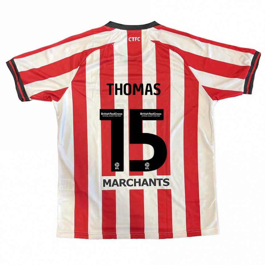 Kids Football Jordan Thomas #15 Red White Home Jersey 2024/25 T-Shirt