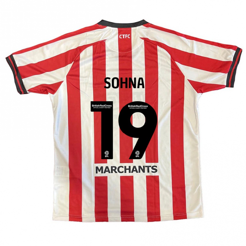 Kids Football Harrison Sohna #19 Red White Home Jersey 2024/25 T-Shirt