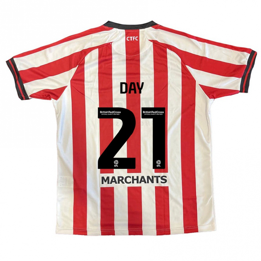 Kids Football Joe Day #21 Red White Home Jersey 2024/25 T-Shirt