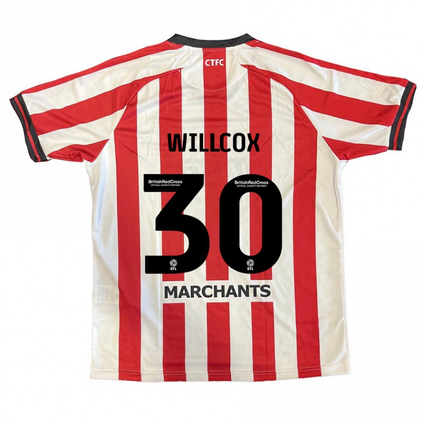 Kids Football Freddy Willcox #30 Red White Home Jersey 2024/25 T-Shirt