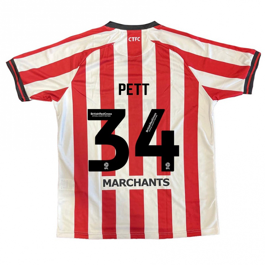 Kids Football Tom Pett #34 Red White Home Jersey 2024/25 T-Shirt