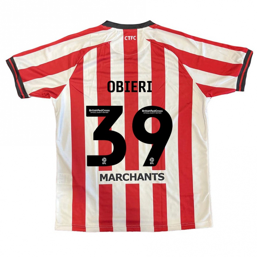 Kids Football Sopuruchukwu Obieri #39 Red White Home Jersey 2024/25 T-Shirt