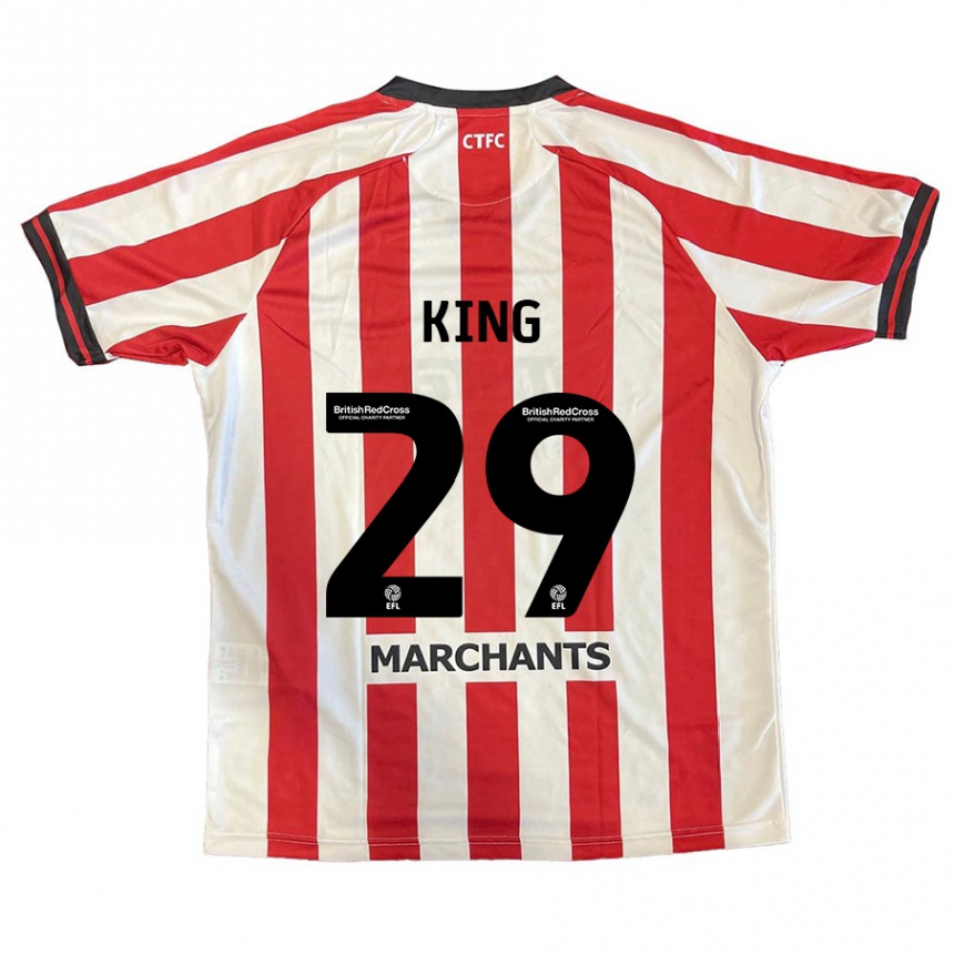 Kids Football Tom King #29 Red White Home Jersey 2024/25 T-Shirt