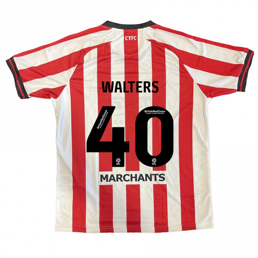 Kids Football Cameron Walters #40 Red White Home Jersey 2024/25 T-Shirt