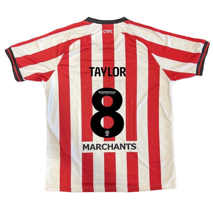 Kids Football Charlie Taylor #8 Red White Home Jersey 2024/25 T-Shirt