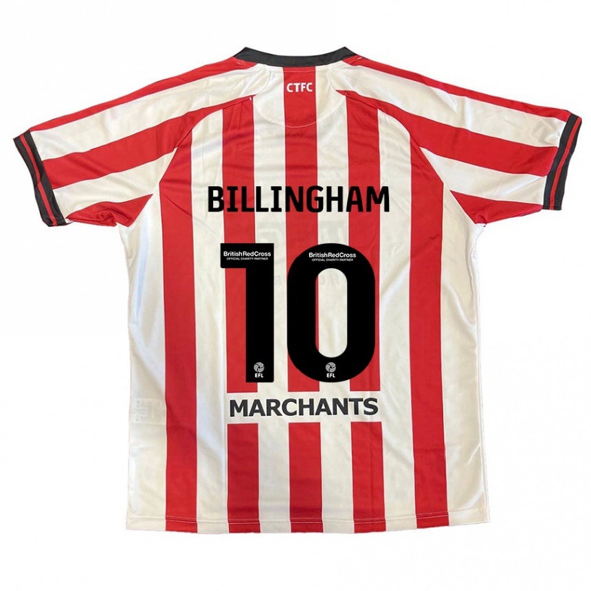 Kids Football Lily Billingham #10 Red White Home Jersey 2024/25 T-Shirt