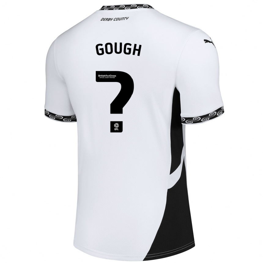 Kids Football Billy Gough #0 White Black Home Jersey 2024/25 T-Shirt