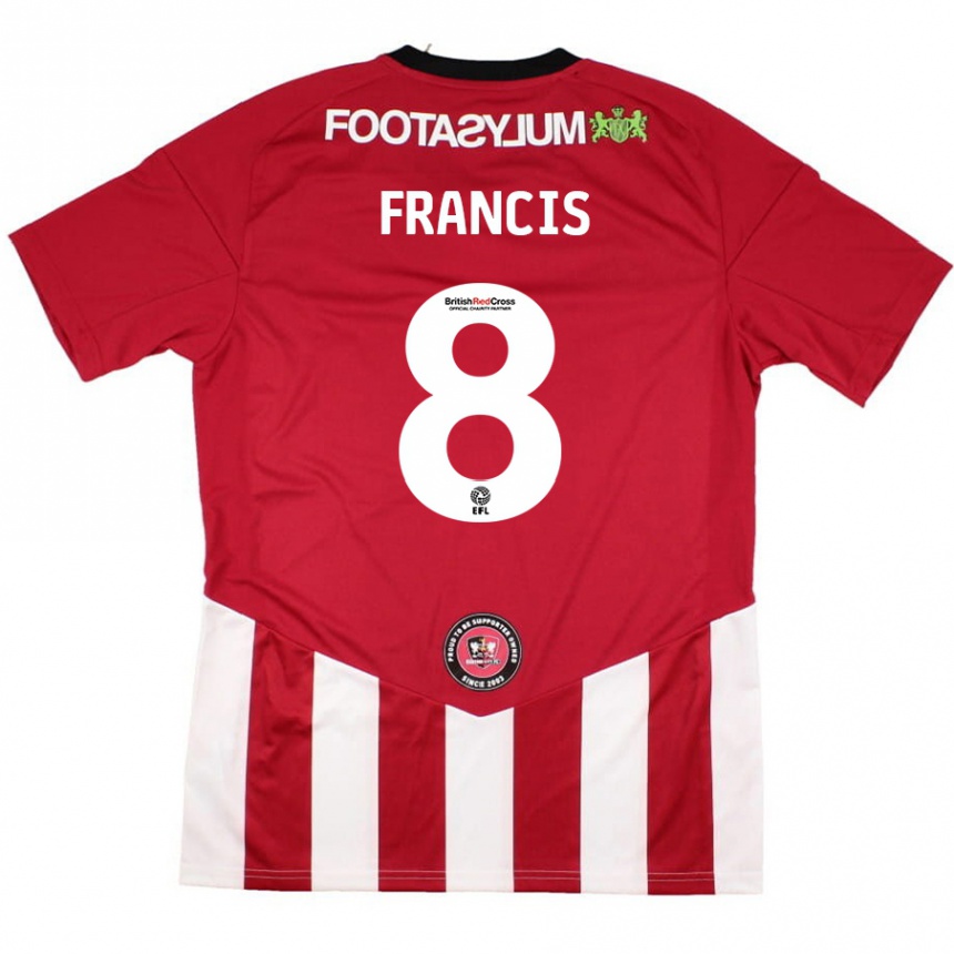 Kids Football Ed Francis #8 Red White Home Jersey 2024/25 T-Shirt