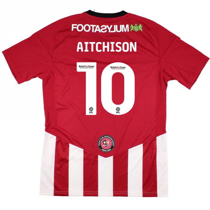 Kids Football Jack Aitchison #10 Red White Home Jersey 2024/25 T-Shirt