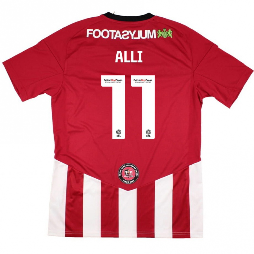 Kids Football Millenic Alli #11 Red White Home Jersey 2024/25 T-Shirt