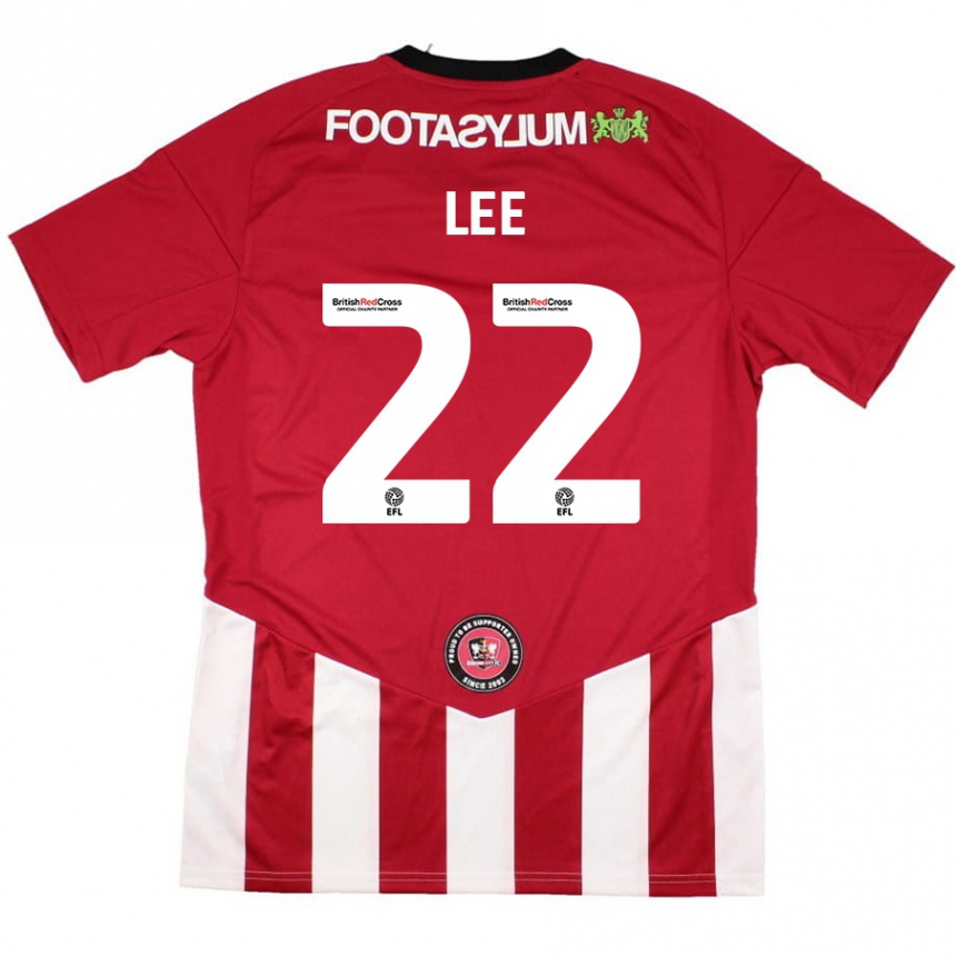 Kids Football Harry Lee #22 Red White Home Jersey 2024/25 T-Shirt