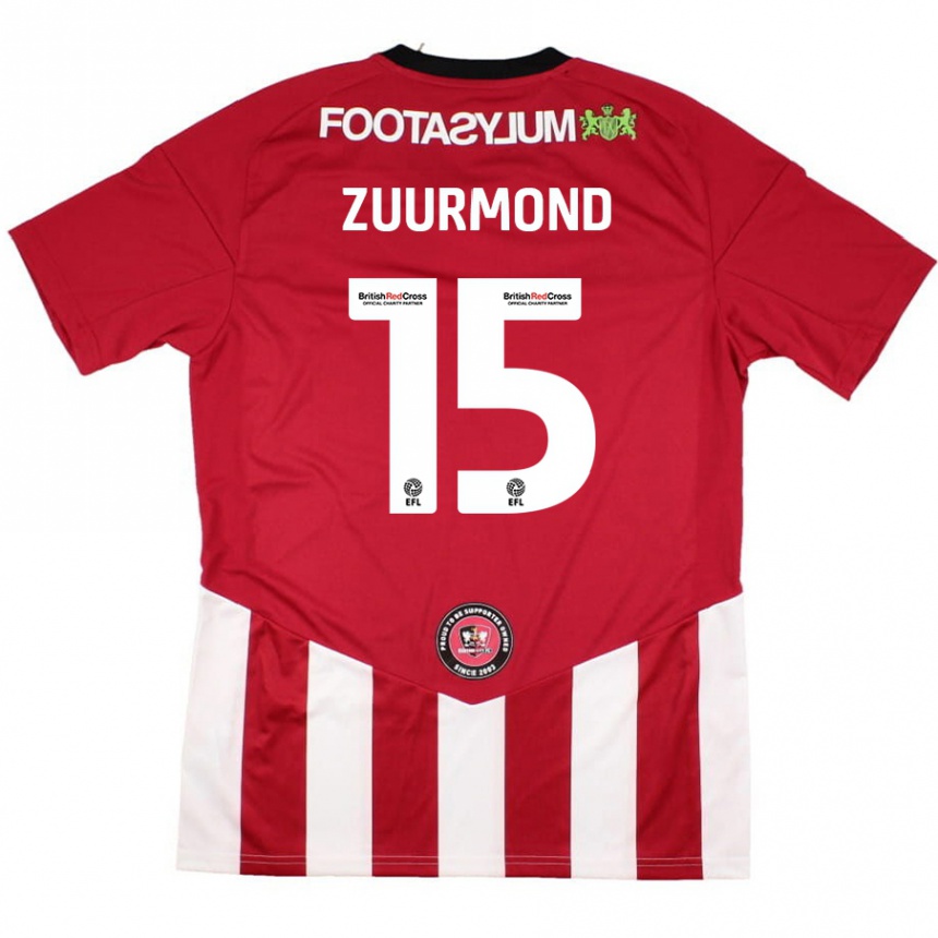 Kids Football Ishbel Zuurmond #15 Red White Home Jersey 2024/25 T-Shirt