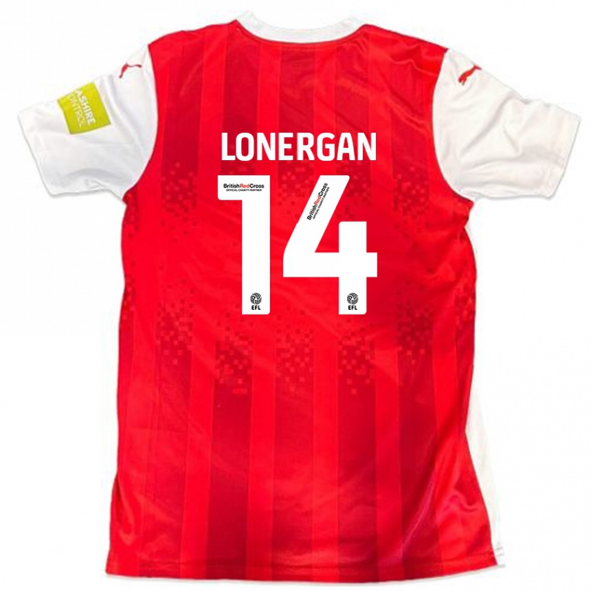 Kids Football Tommy Lonergan #14 Red White Home Jersey 2024/25 T-Shirt