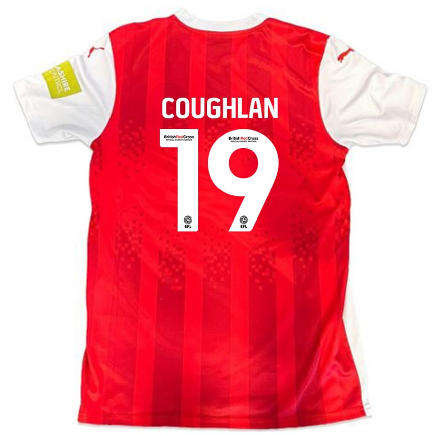 Kids Football Ronan Coughlan #19 Red White Home Jersey 2024/25 T-Shirt