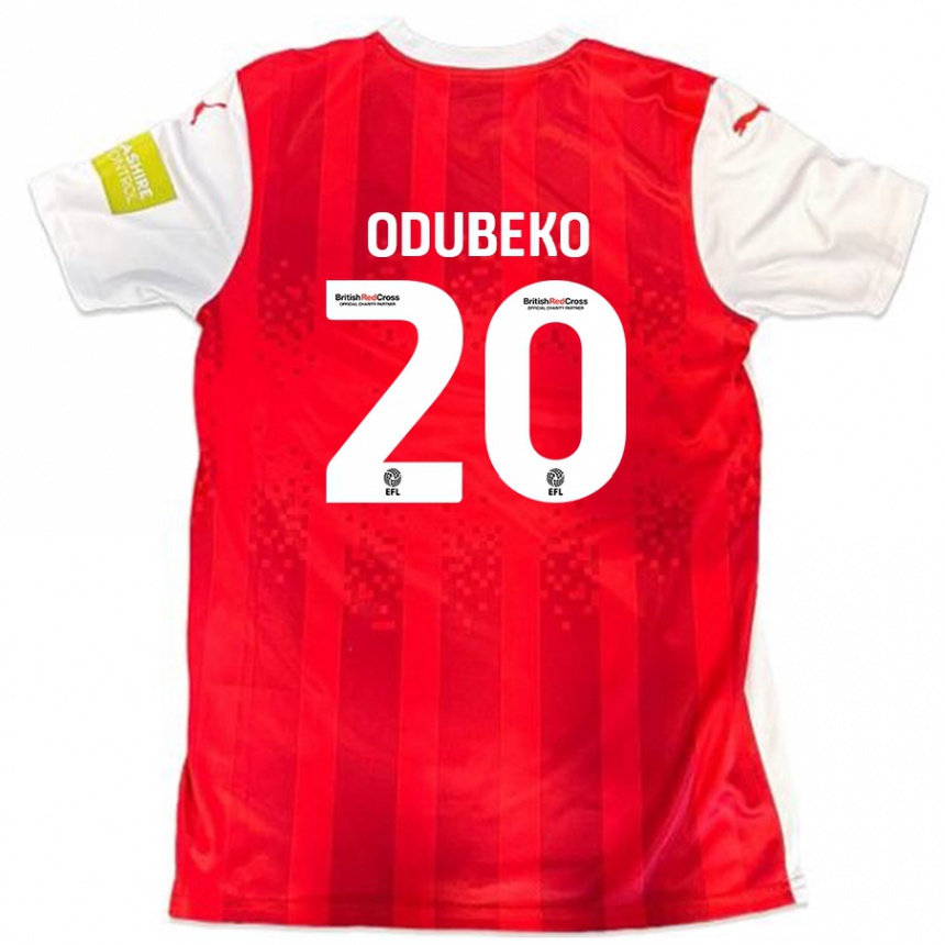 Kids Football Mipo Odubeko #20 Red White Home Jersey 2024/25 T-Shirt