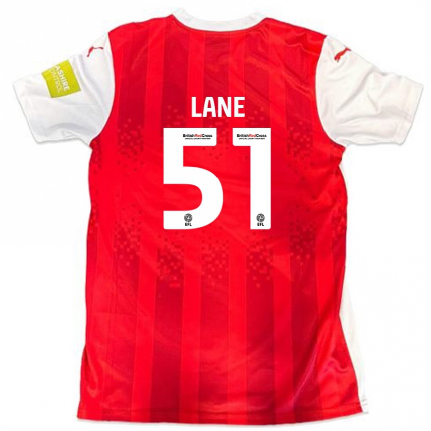 Kids Football Mikey Lane #51 Red White Home Jersey 2024/25 T-Shirt