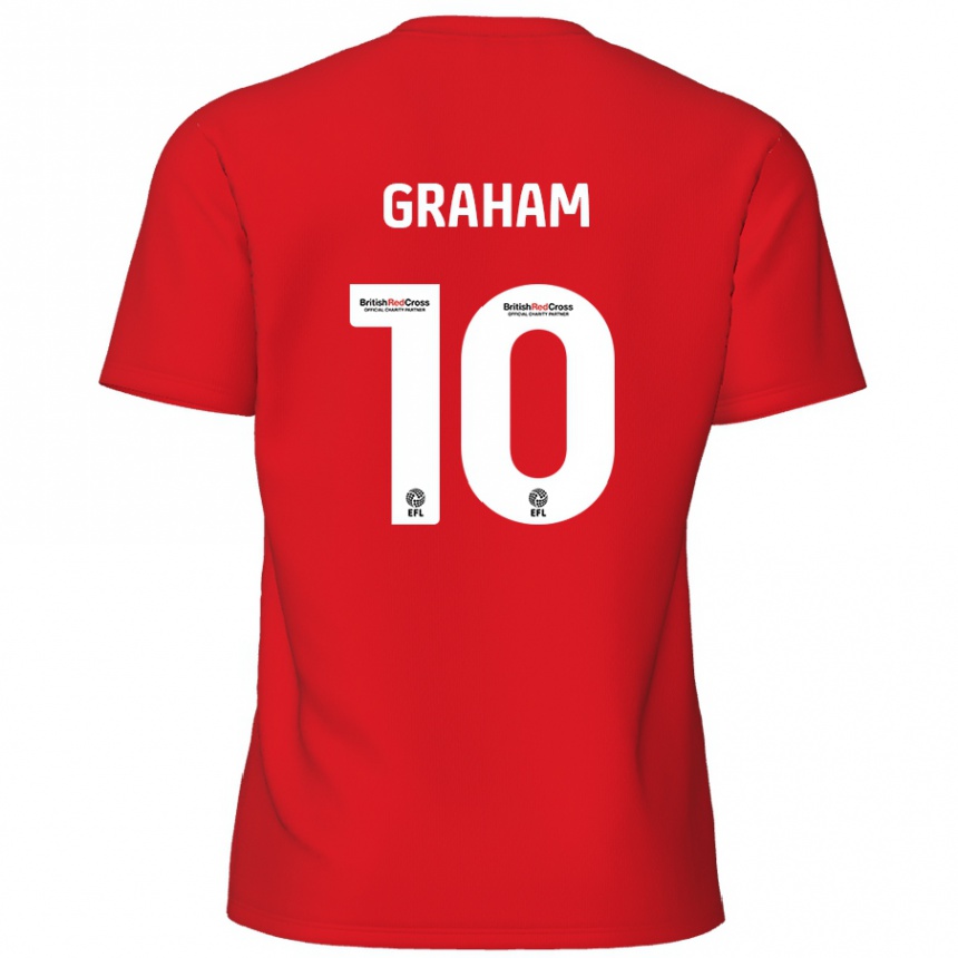 Kids Football Jordan Graham #10 Red Home Jersey 2024/25 T-Shirt