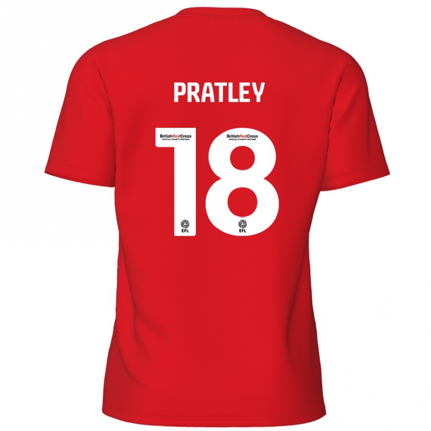 Kids Football Darren Pratley #18 Red Home Jersey 2024/25 T-Shirt