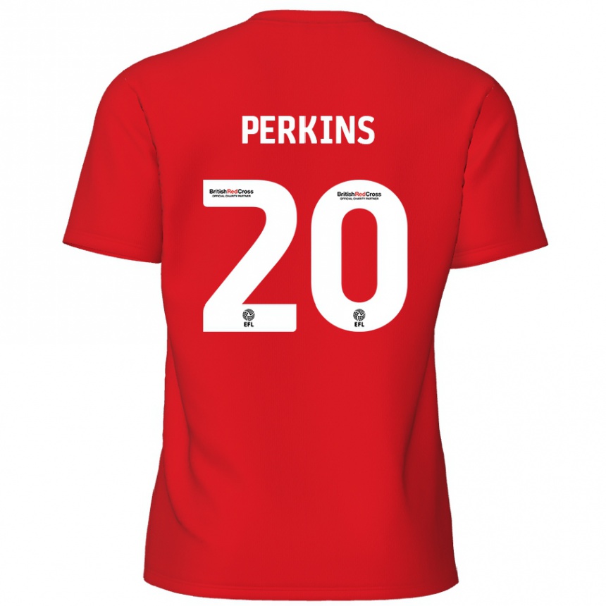 Kids Football Sonny Perkins #20 Red Home Jersey 2024/25 T-Shirt