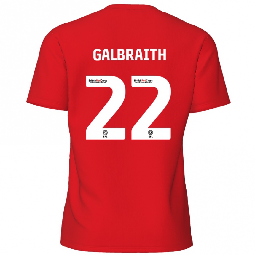 Kids Football Ethan Galbraith #22 Red Home Jersey 2024/25 T-Shirt