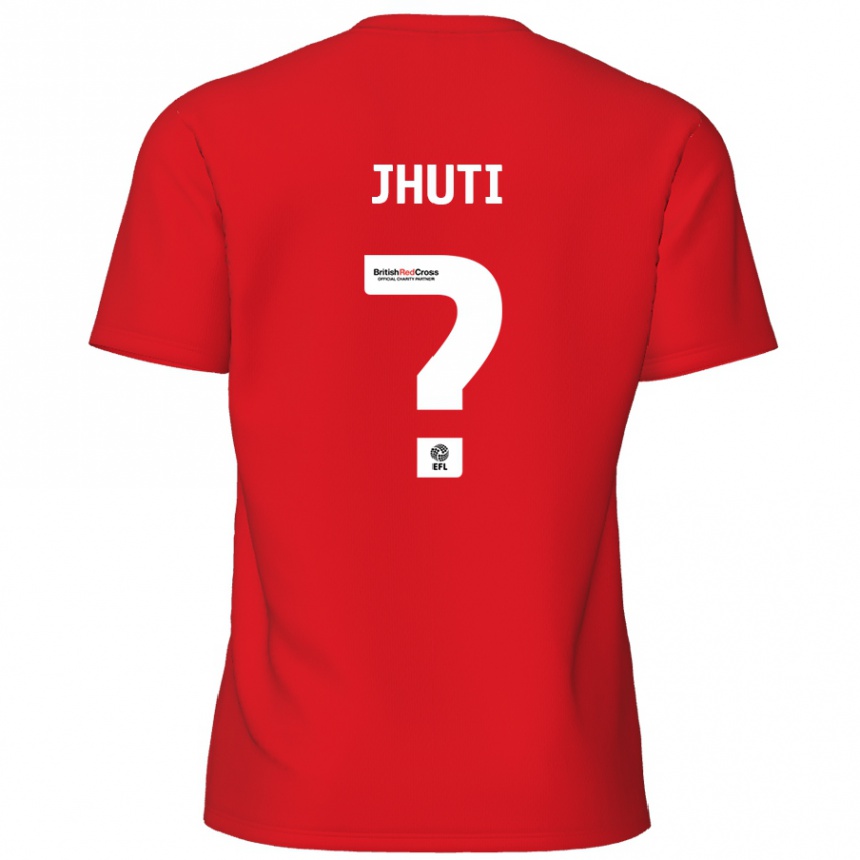 Kids Football Reece Jhuti #0 Red Home Jersey 2024/25 T-Shirt