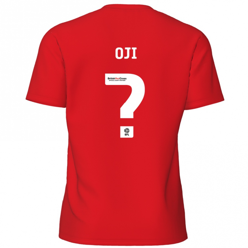 Kids Football Uko Oji #0 Red Home Jersey 2024/25 T-Shirt