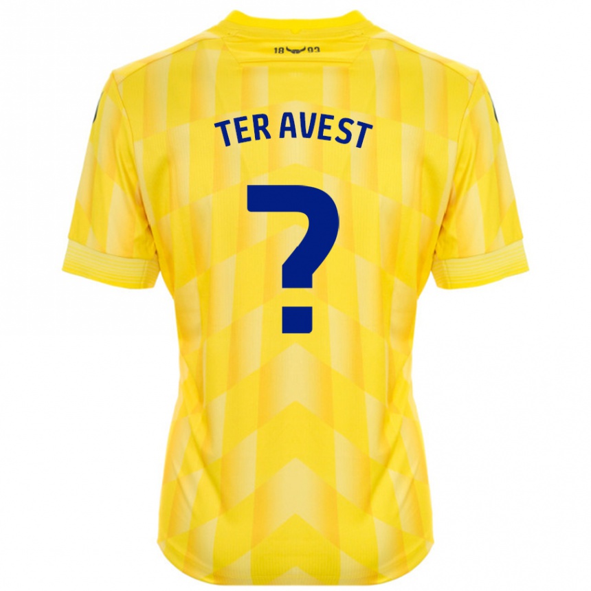 Kids Football Hidde Ter Avest #0 Yellow Home Jersey 2024/25 T-Shirt