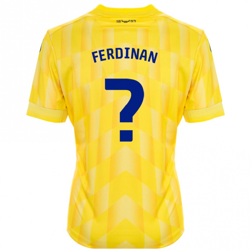 Kids Football Marselino Ferdinan #0 Yellow Home Jersey 2024/25 T-Shirt