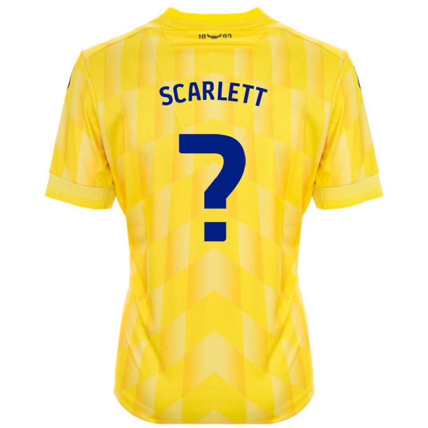 Kids Football Dane Scarlett #0 Yellow Home Jersey 2024/25 T-Shirt