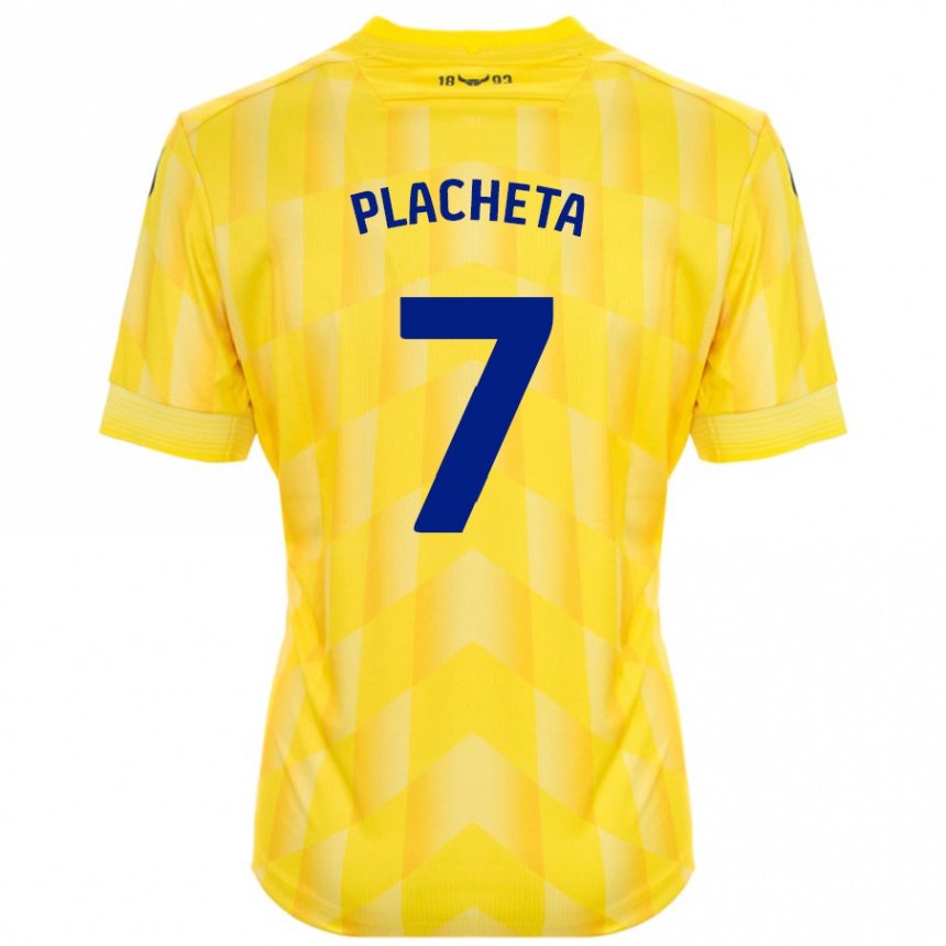 Kids Football Przemyslaw Placheta #7 Yellow Home Jersey 2024/25 T-Shirt