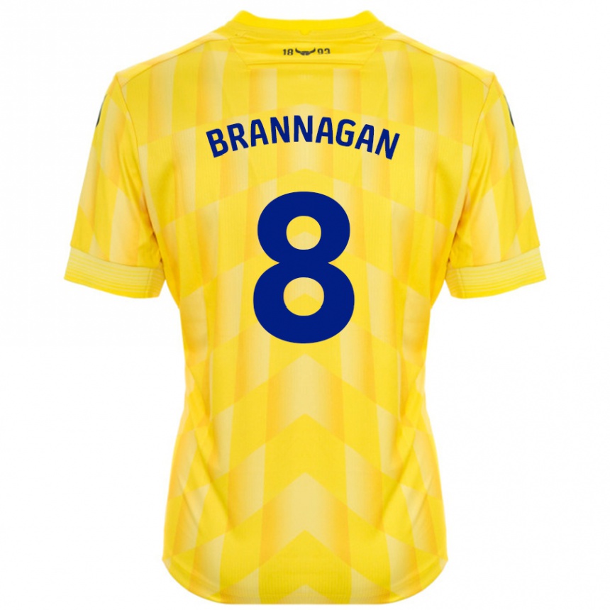 Kids Football Cameron Brannagan #8 Yellow Home Jersey 2024/25 T-Shirt