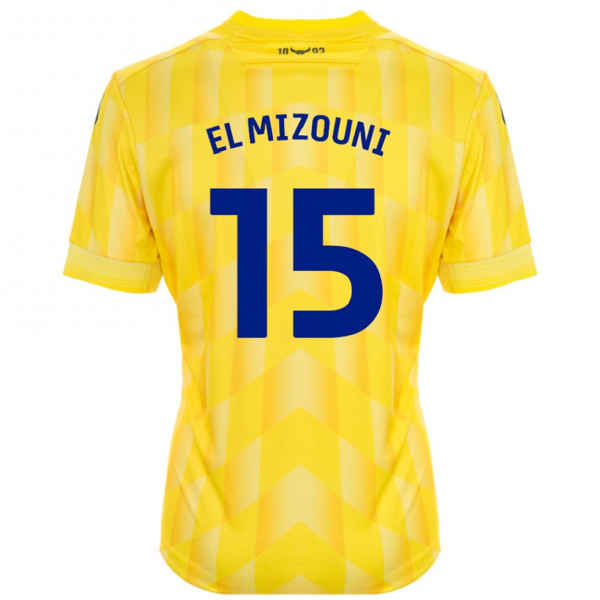 Kids Football Idris El Mizouni #15 Yellow Home Jersey 2024/25 T-Shirt