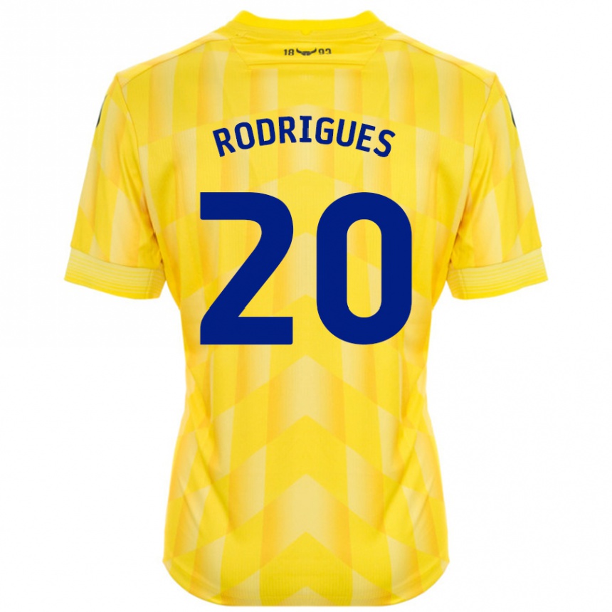 Kids Football Rúben Rodrigues #20 Yellow Home Jersey 2024/25 T-Shirt