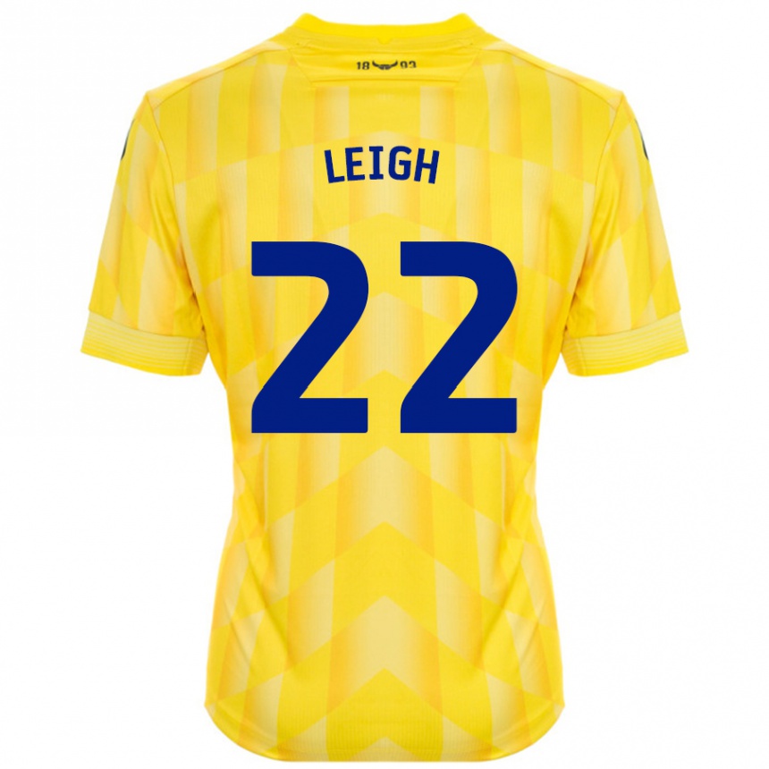 Kids Football Greg Leigh #22 Yellow Home Jersey 2024/25 T-Shirt