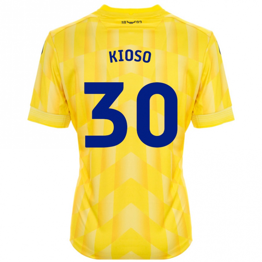 Kids Football Peter Kioso #30 Yellow Home Jersey 2024/25 T-Shirt