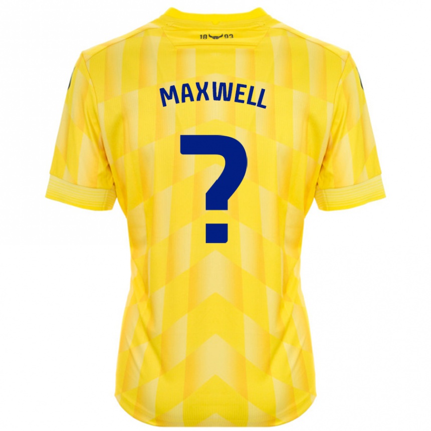 Kids Football Rashane Maxwell #0 Yellow Home Jersey 2024/25 T-Shirt