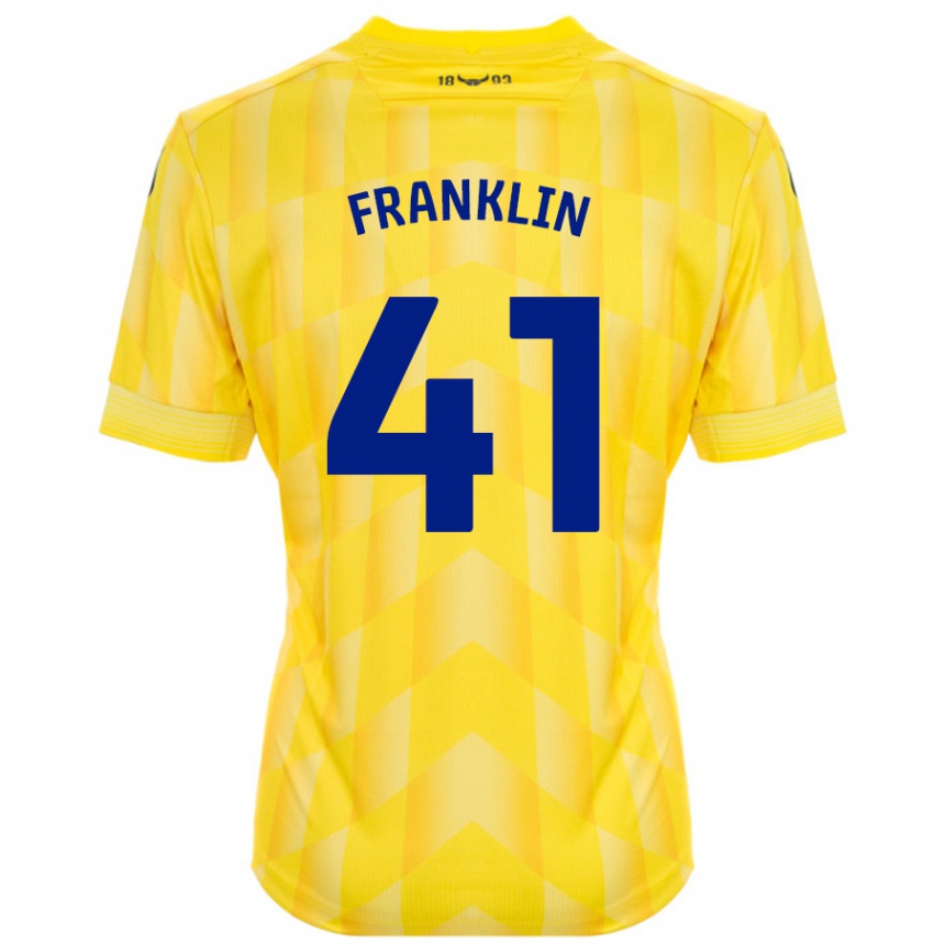 Kids Football George Franklin #41 Yellow Home Jersey 2024/25 T-Shirt