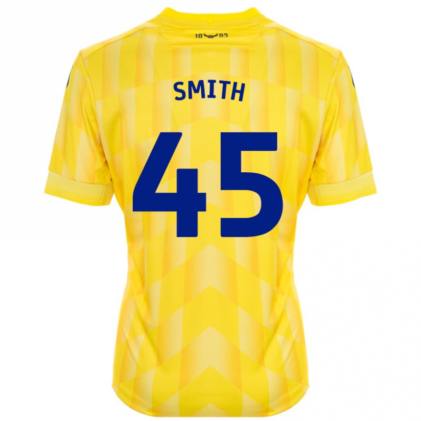 Kids Football Max Smith #45 Yellow Home Jersey 2024/25 T-Shirt