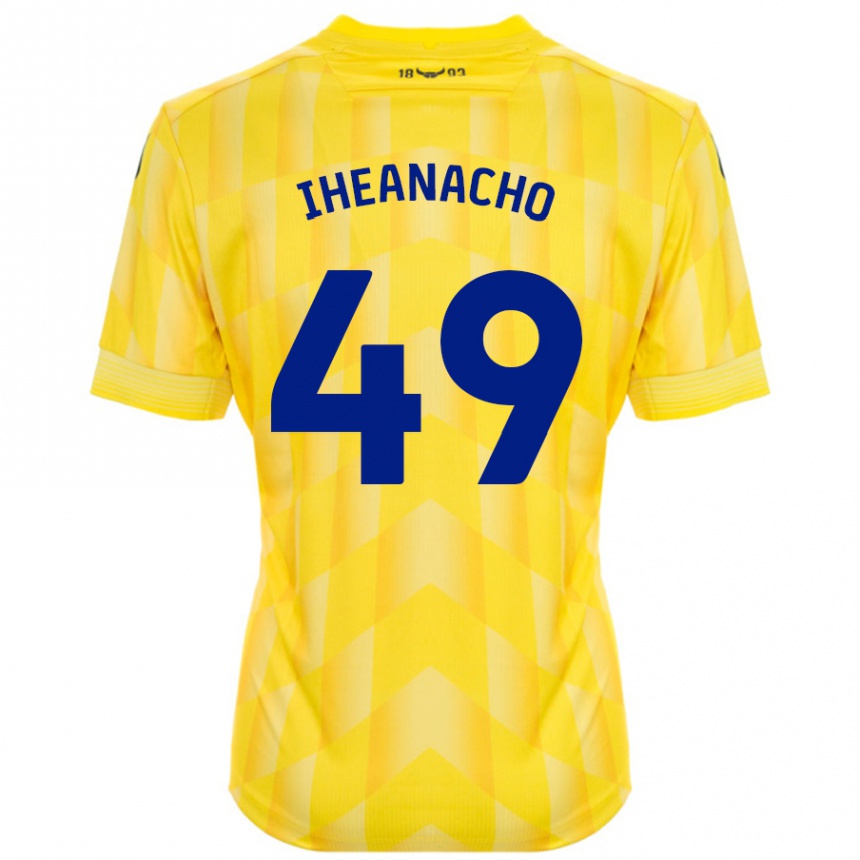 Kids Football Josh Iheanacho #49 Yellow Home Jersey 2024/25 T-Shirt