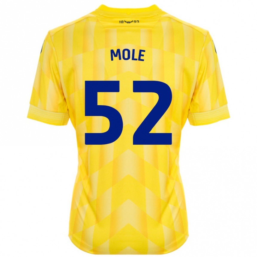 Kids Football Harrison Mole #52 Yellow Home Jersey 2024/25 T-Shirt