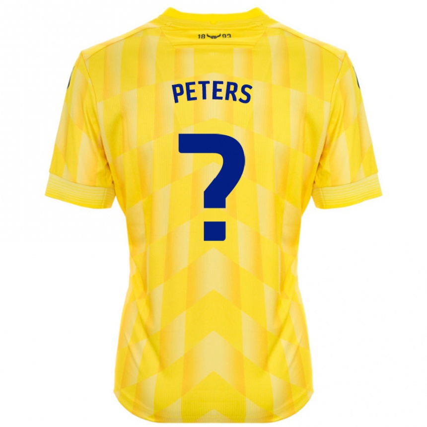 Kids Football Molly Peters #0 Yellow Home Jersey 2024/25 T-Shirt