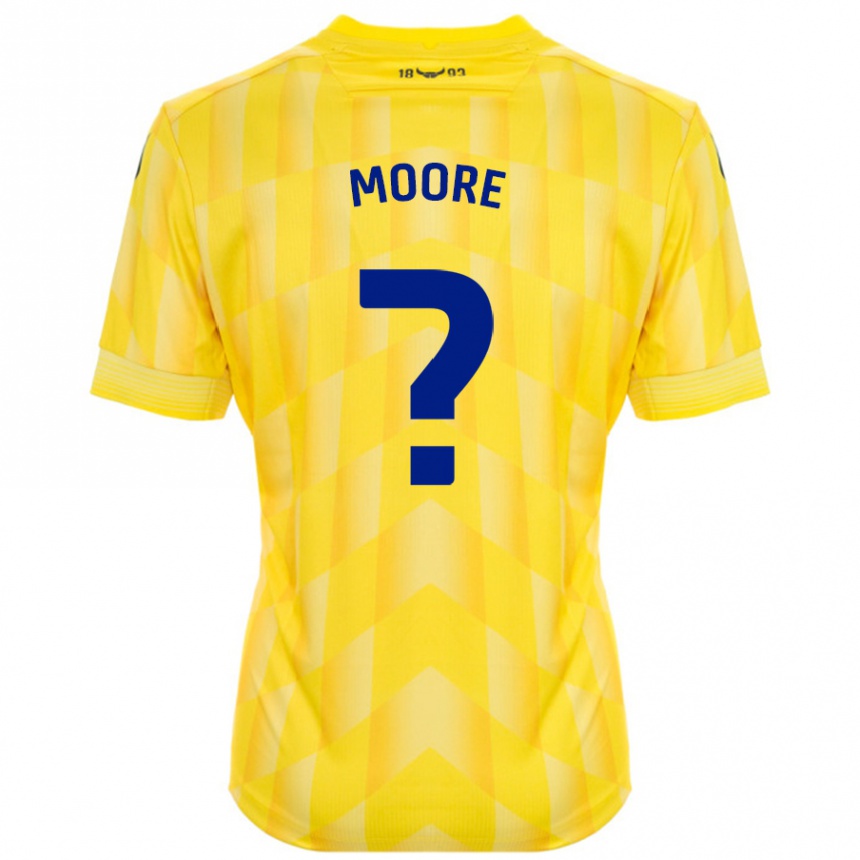 Kids Football Brogan Moore #0 Yellow Home Jersey 2024/25 T-Shirt