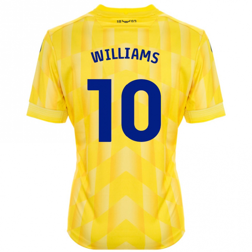 Kids Football Cheryl Williams #10 Yellow Home Jersey 2024/25 T-Shirt