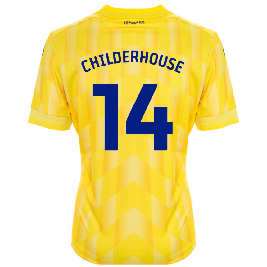 Kids Football Molly Childerhouse #14 Yellow Home Jersey 2024/25 T-Shirt