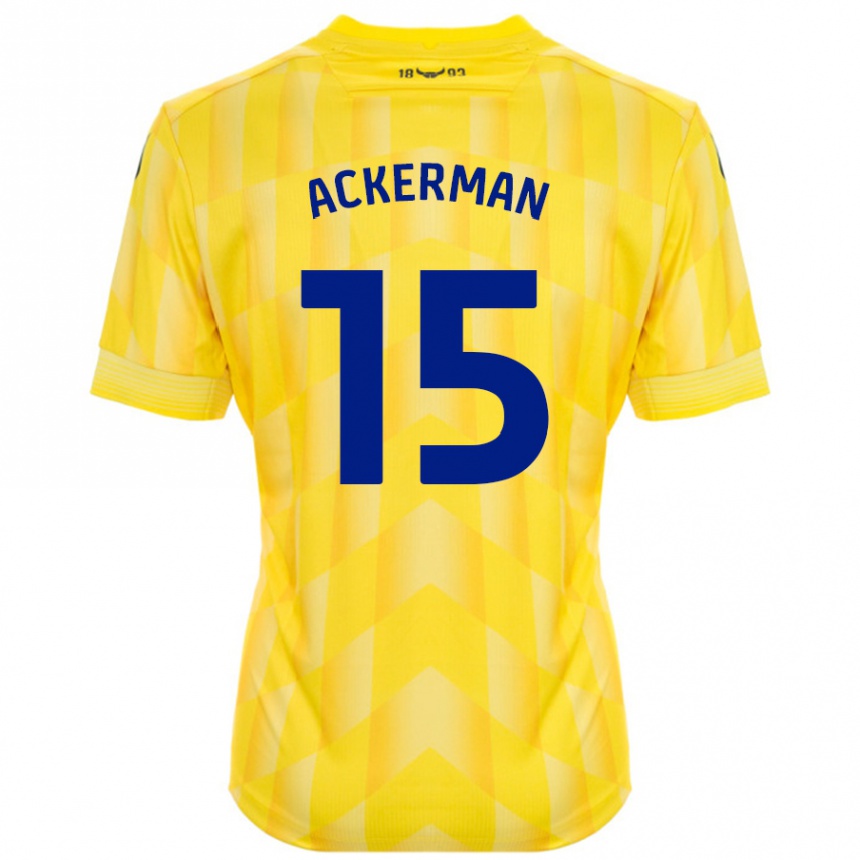 Kids Football Daisy Ackerman #15 Yellow Home Jersey 2024/25 T-Shirt