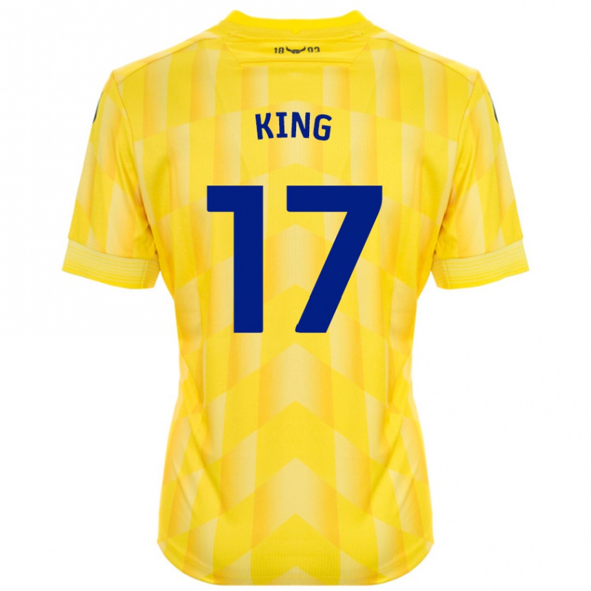 Kids Football Sarah King #17 Yellow Home Jersey 2024/25 T-Shirt