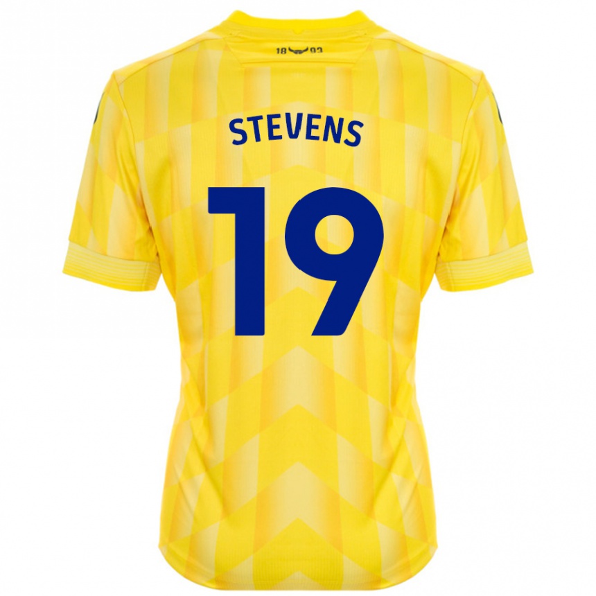 Kids Football Lily Stevens #19 Yellow Home Jersey 2024/25 T-Shirt