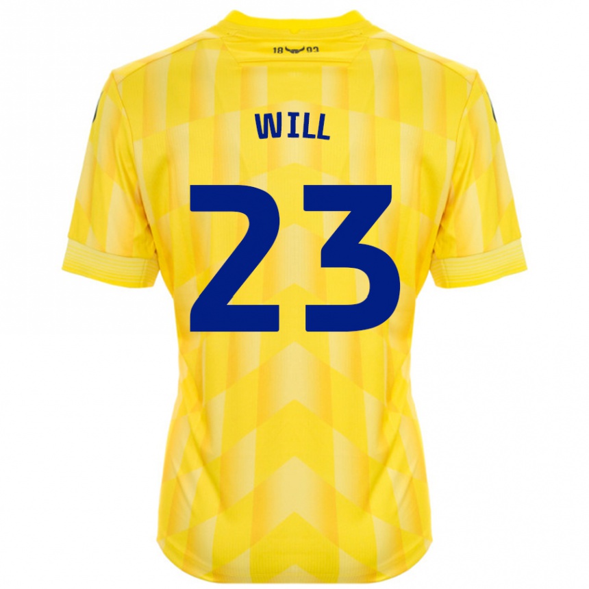 Kids Football Merrick Will #23 Yellow Home Jersey 2024/25 T-Shirt