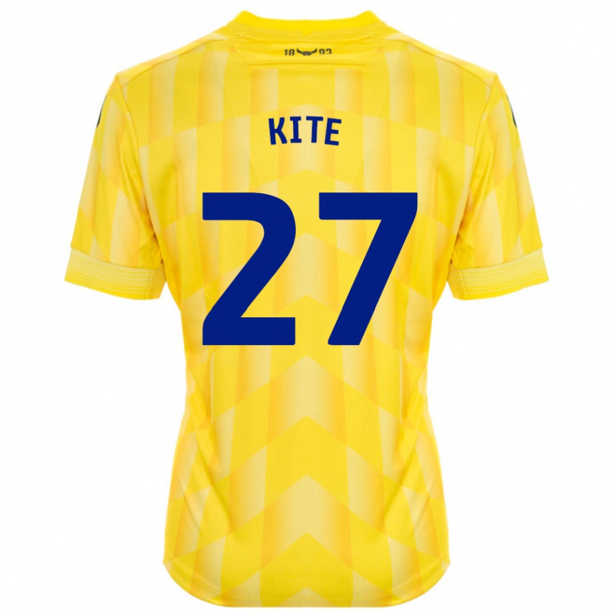 Kids Football Rose Kite #27 Yellow Home Jersey 2024/25 T-Shirt