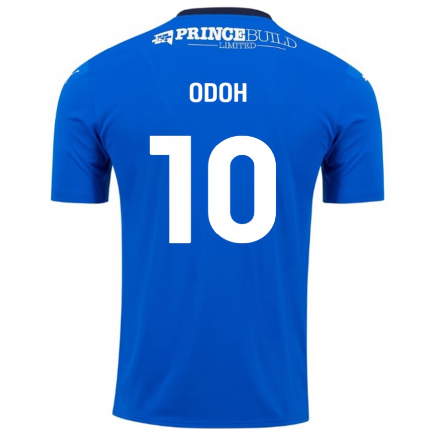 Kids Football Abraham Odoh #10 Blue White Home Jersey 2024/25 T-Shirt